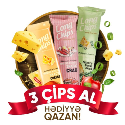 Buy 3 Long Chips with BRAVO CLUB and win great prizes!