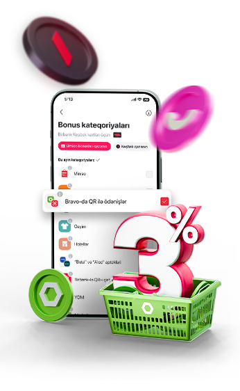 Birbank-la Bravo-da QR ödəniş et və 3% keşbek qazan!